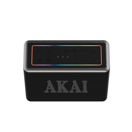 AKAI ABTSW-120 - Altoparlante wireless con due microfoni, 80 W, batteria da 4000 mAh, IPX6