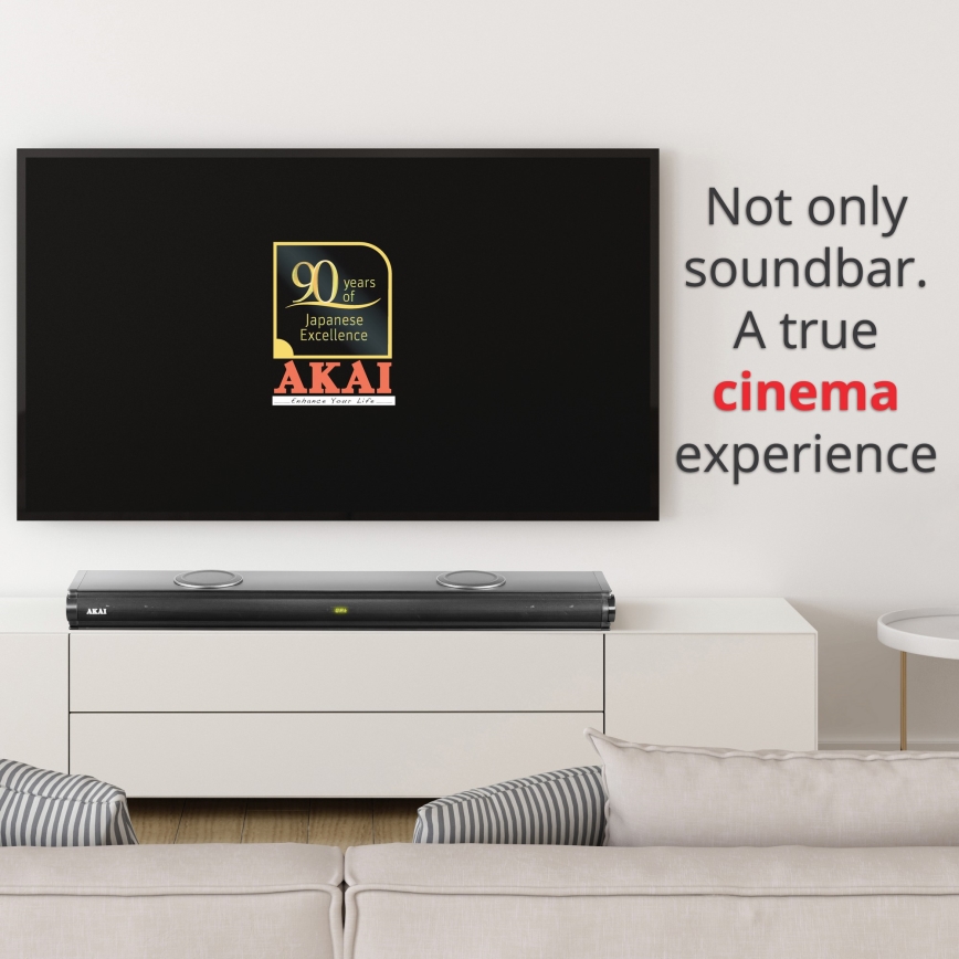 AKAI ASB-29 - Soundbar con subwoofer attivo 120W/230V + telecomando