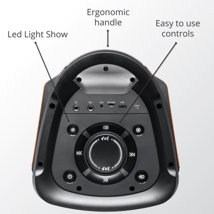 AKAI PARTY BOX 810 - Altoparlante wireless 65W/230V 5000 mAh + telecomando