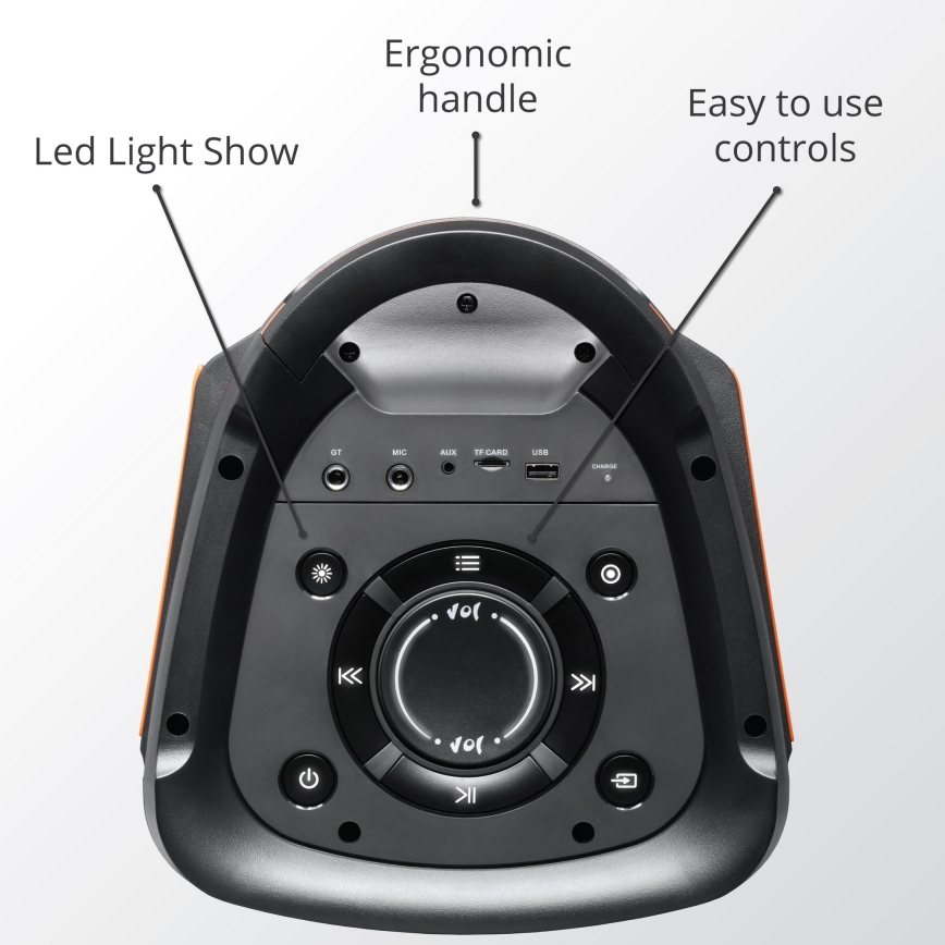 AKAI PARTY BOX 810 - Altoparlante wireless 65W/230V 5000 mAh + telecomando