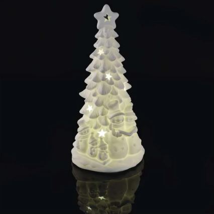 Alberello natalizio a LED, 2xAA, bianco caldo