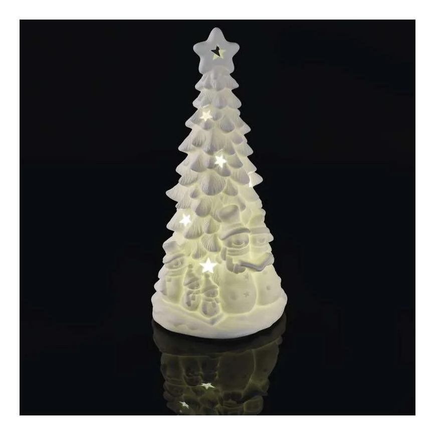 Alberello natalizio a LED, 2xAA, bianco caldo