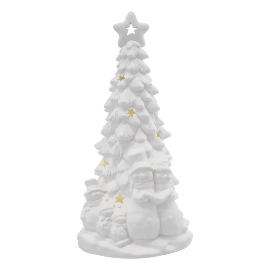 Alberello natalizio a LED, 2xAA, bianco caldo