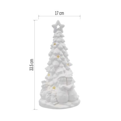 Alberello natalizio a LED, 2xAA, bianco caldo