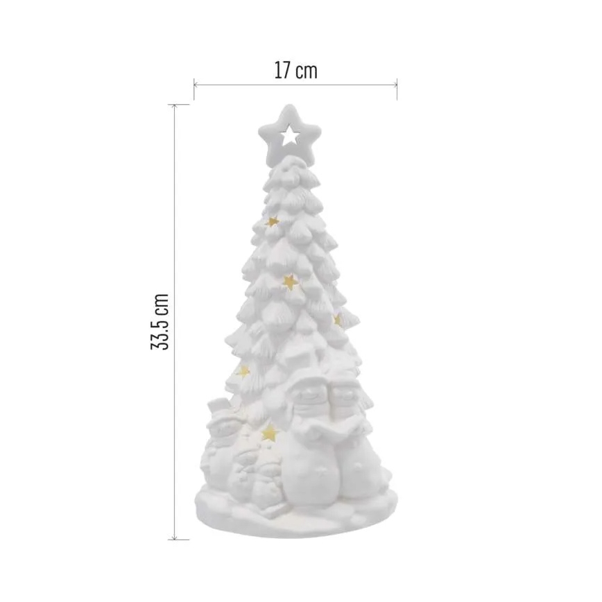 Alberello natalizio a LED, 2xAA, bianco caldo