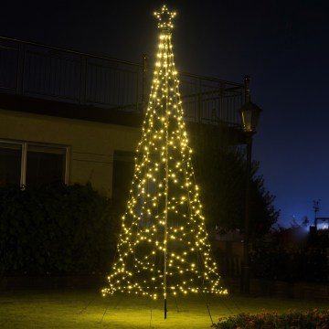 Albero di Natale LED da esterno 480xLED/230V 8 funzioni 3,2 m IP44 bianco caldo