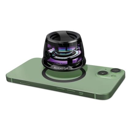 Aligator ABSMB01 - Altoparlante magnetico per MagSafe Mini Beat 400 mAh nero
