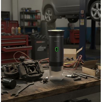 Aligator ACM002 - Macchinetta da caffè portatile ricaricabile PortaCaffé 3 in 1 72W/7500 mAh grigio