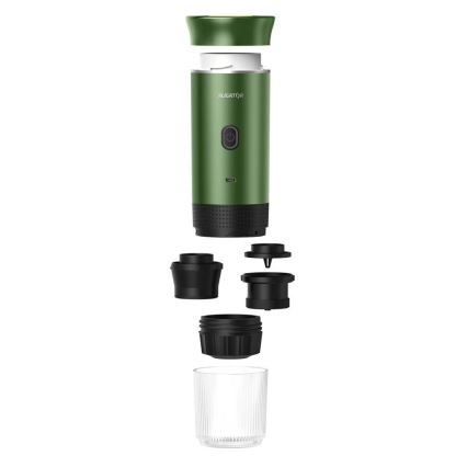 Aligator ACM003 - Macchina da caffè da viaggio ricaricabile PortaCaffé 3 in 1 72W/7500 mAh verde