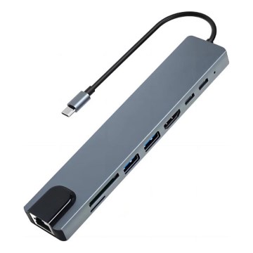 Aligator AHUB001 - hub USB-C 8 in 1