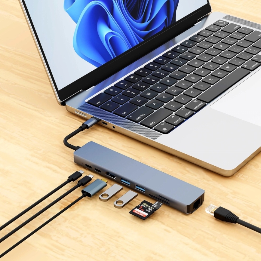 Aligator AHUB001 - hub USB-C 8 in 1