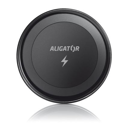 Aligator AMS05BK - Supporto auto magnetico per smartphone con ricarica wireless Qi 15W e MagSafe nero