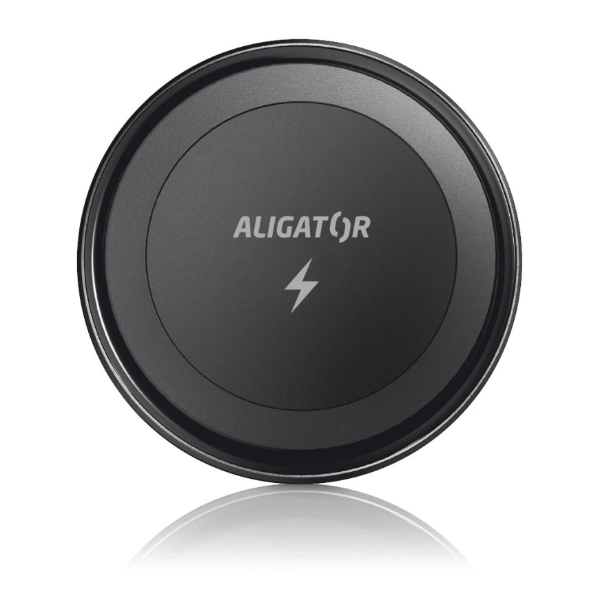Aligator AMS05BK - Supporto auto magnetico per smartphone con ricarica wireless Qi 15W e MagSafe nero