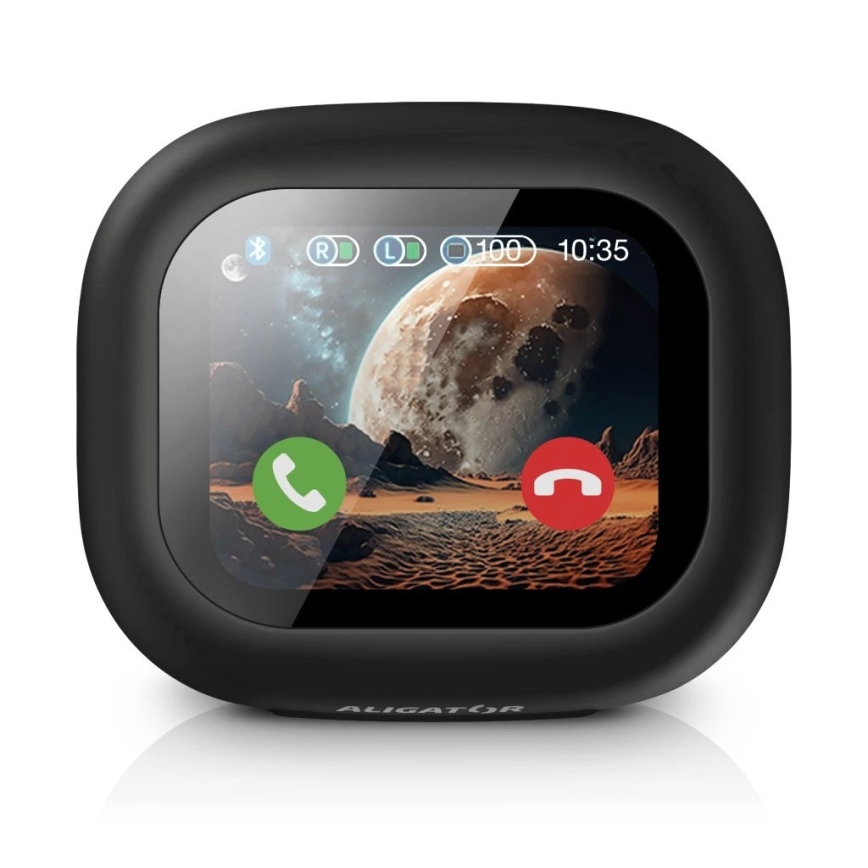 Aligator ATR10BK - Auricolari wireless 2 in 1 con traduttore Pods Translate, 470 mAh + 2x 40 mAh, neri