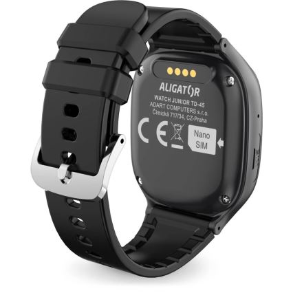 Aligator AW11BK - Smartwatch Watch Junior 2 450 mAh IP67 Wi-Fi nero
