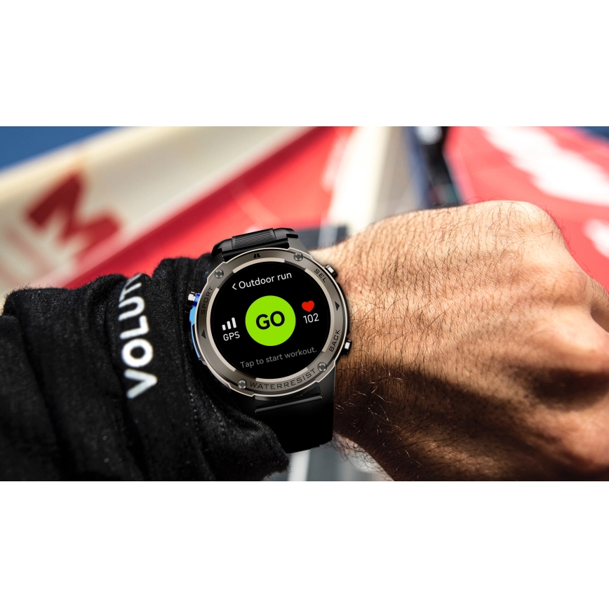 Aligator AW12BK - Smartwatch Watch GPS 500 mAh IP69K nero