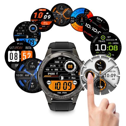 Aligator AW12BK - Smartwatch Watch GPS 500 mAh IP69K nero
