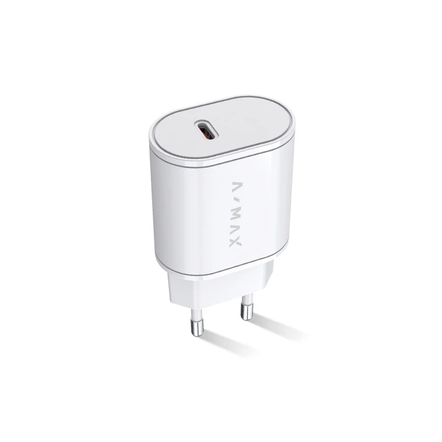 Aligator AX0001V - Adattatore di ricarica rapida A-MAX Power Delivery 20W USB-C, bianco