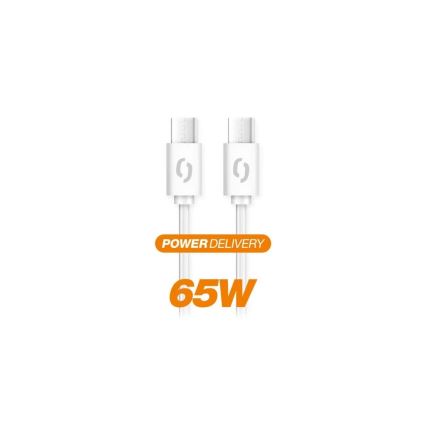 Aligator DATKP49 - Cavo USB-C/USB-C Power Delivery 65 W, 1,5 m, bianco