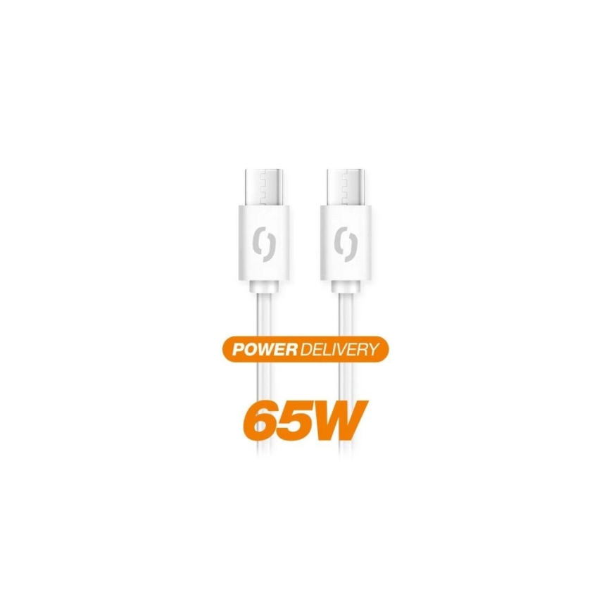 Aligator DATKP49 - Cavo USB-C/USB-C Power Delivery 65 W, 1,5 m, bianco