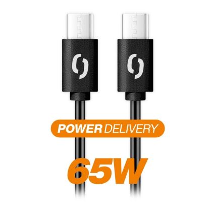 Aligator DATKP54 - cavo USB-C/USB-C con Power Delivery 65 W, 0,5 m, nero