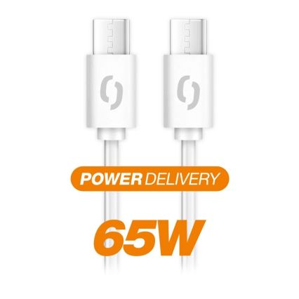 Aligator DATKP55 - cavo USB USB-C / USB-C 65W Power Delivery 0,5m bianco