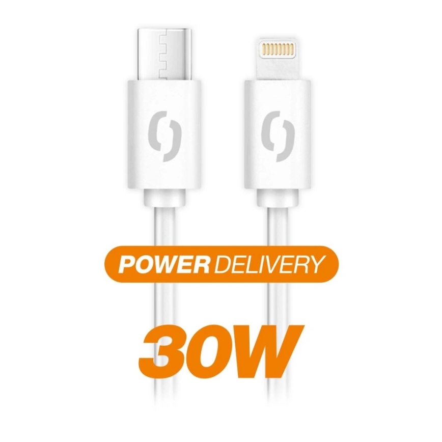Aligator DATKP57 - cavo USB USB-C / Lightning 30W Power Delivery 0,5m bianco