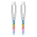 Aligator DATKP62 - Cavo da USB-C a USB-C con illuminazione LED, alimentazione da 65 W, 1,2 m