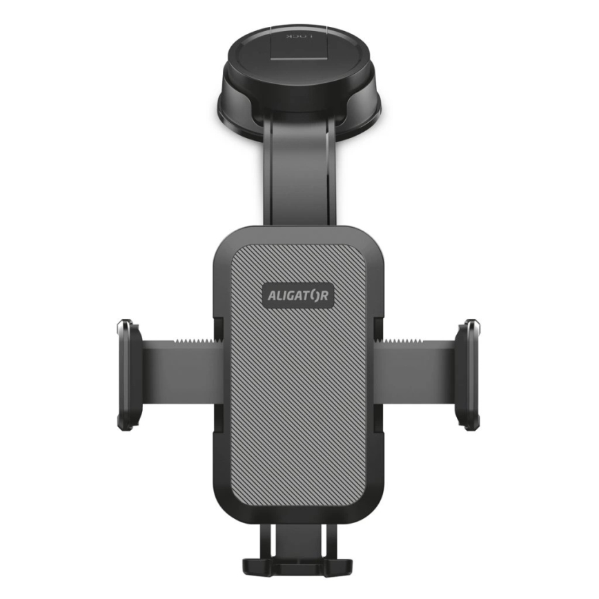 Aligator HA25 - Supporto auto per smartphone con braccio flessibile, nero