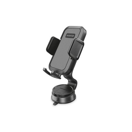 Aligator HA25 - Supporto auto per smartphone con braccio flessibile, nero