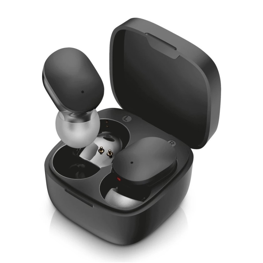 Aligator TWS05 - Auricolari wireless Pods LITE 200 mAh + 2x 30 mAh IP30 neri