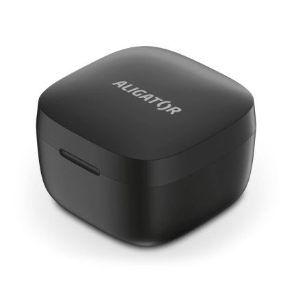 Aligator TWS05 - Auricolari wireless Pods LITE 200 mAh + 2x 30 mAh IP30 neri