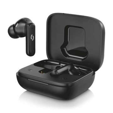 Aligator TWS07 - Auricolari wireless Pods con display LCD e ANC, custodia 400 mAh + 2 x 40 mAh, IP30, nero