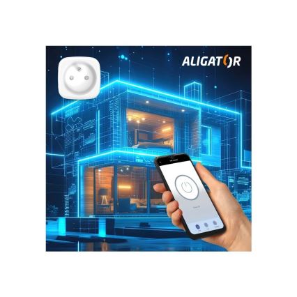 Aligator WAL001 - Presa intelligente 3680W/230V/Tipo E/16A Wi-Fi Tuya