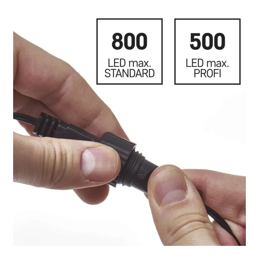 Alimentatore per catene luminose natalizie 230V, IP44 — sicuro e resistente alle intemperie