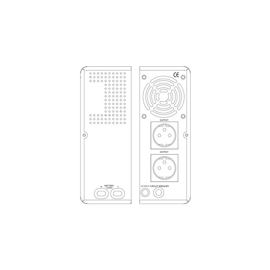 Alimentazione di riserva a parete 500W/800VA onda sinusoidale pura