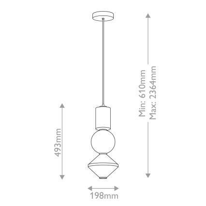 Alora Mood - Lampadario a sospensione LED su cavo BIJOU LED/20W/230V 3000K dorato