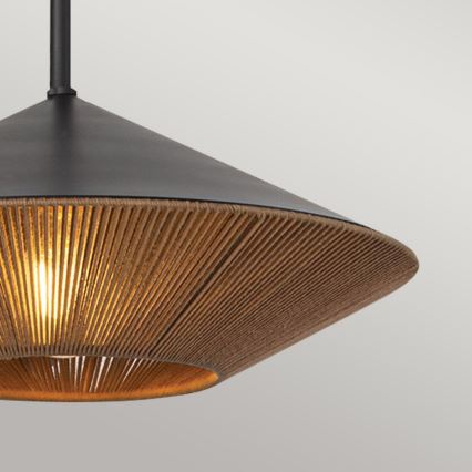 Alora Mood - Lampadario a sospensione con supporto rigido DAPHNE 1xE27/60W/230V diametro 38,1 cm nero