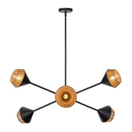Alora Mood - Lampadario a stelo DAPHNE 6xE14/40W/230V nero/marrone