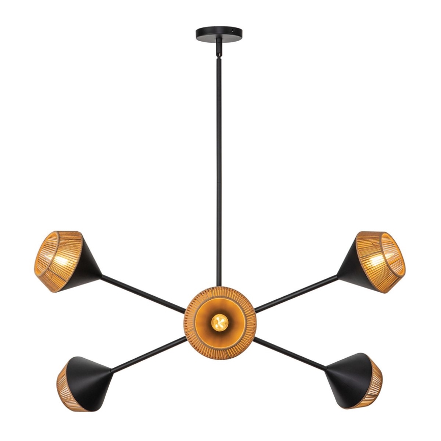 Alora Mood - Lampadario a stelo DAPHNE 6xE14/40W/230V nero/marrone