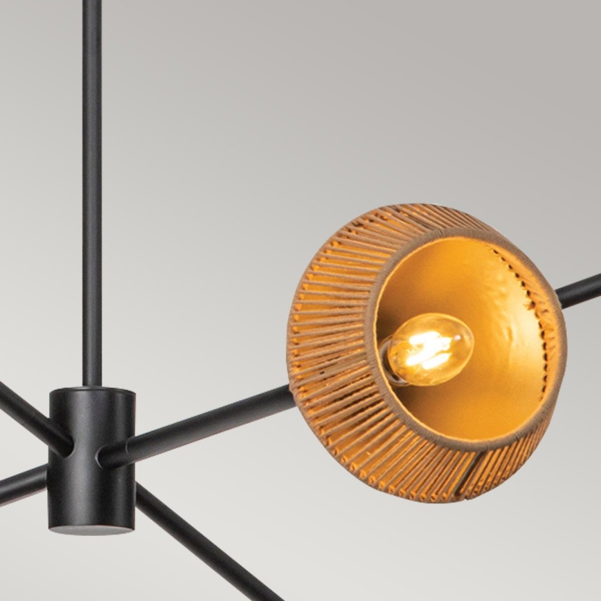 Alora Mood - Lampadario a stelo DAPHNE 6xE14/40W/230V nero/marrone