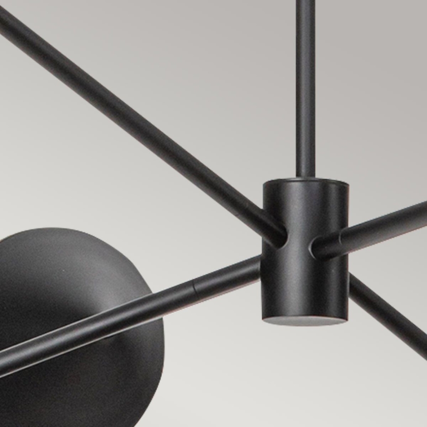 Alora Mood - Lampadario a stelo DAPHNE 6xE14/40W/230V nero/marrone