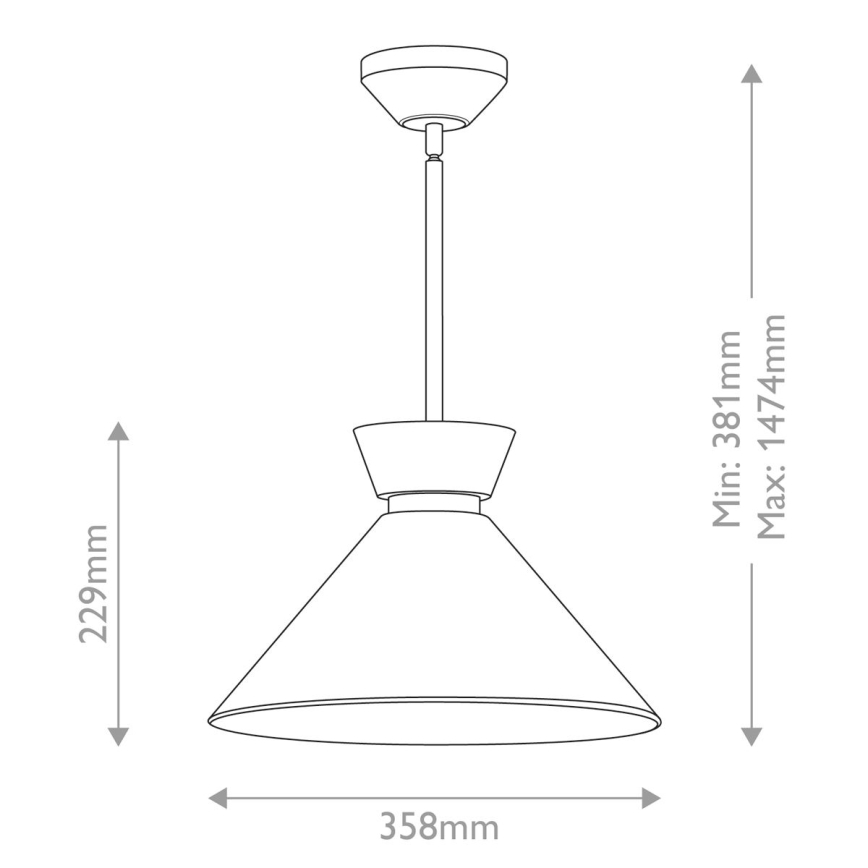Alora Mood - Lampadario HALSTON Rod 1xE27/60W/230V Oro