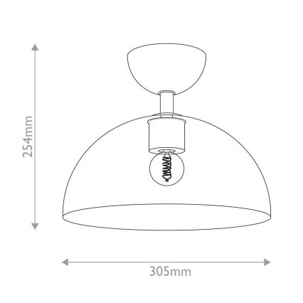 Alora Mood - Plafoniera JUDE 1xE27/60W/230V diametro 30,5 cm ottone