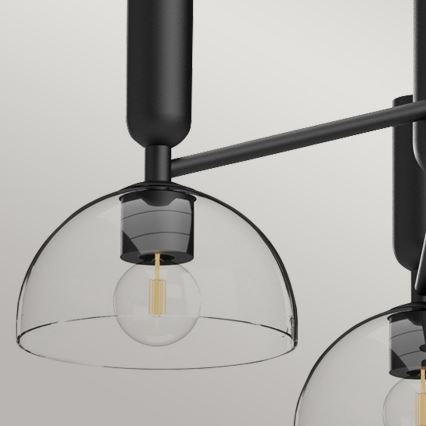 Alora Mood - Lampadario a stelo JUDE 3xE27/60W/230V nero