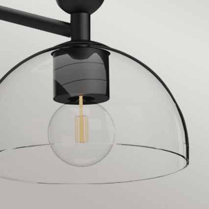 Alora Mood - Lampadario a stelo JUDE 3xE27/60W/230V nero