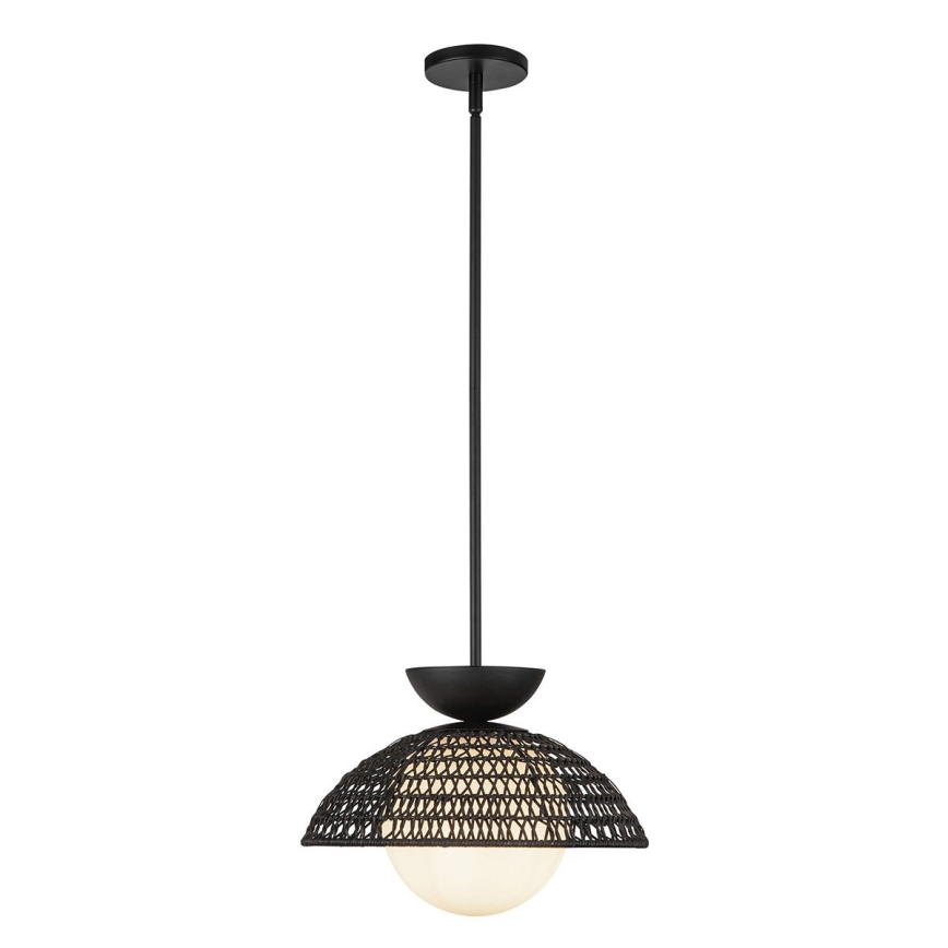 Alora Mood - Lampadario su asta PERTH 1xE27/60W/230V Ø 37,5 cm nero