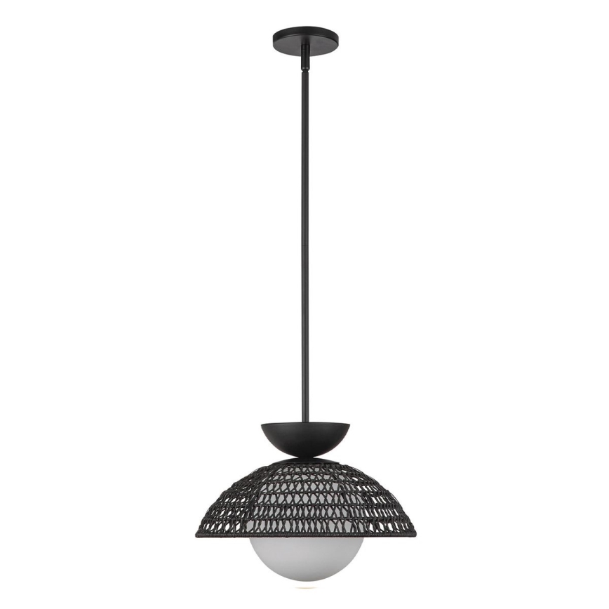Alora Mood - Lampadario su asta PERTH 1xE27/60W/230V Ø 37,5 cm nero