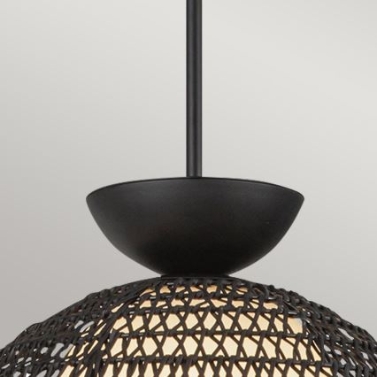 Alora Mood - Lampadario su asta PERTH 1xE27/60W/230V Ø 37,5 cm nero