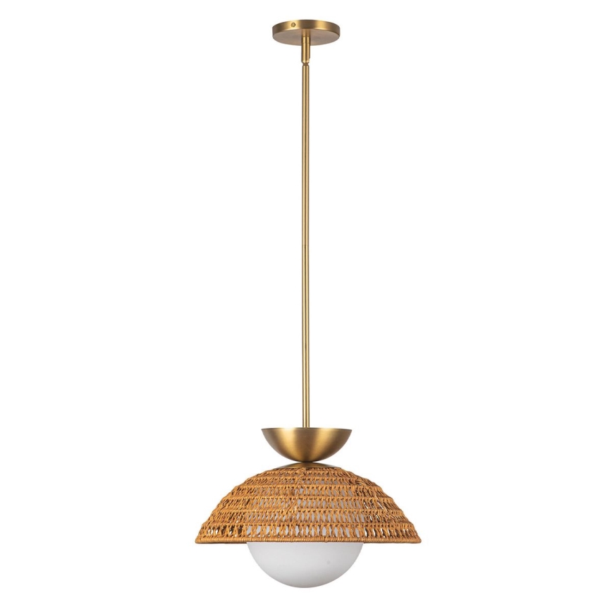 Alora Mood - Lampada a sospensione con asta PERTH 1xE27/60W/230V Ø 37,5 cm dorata